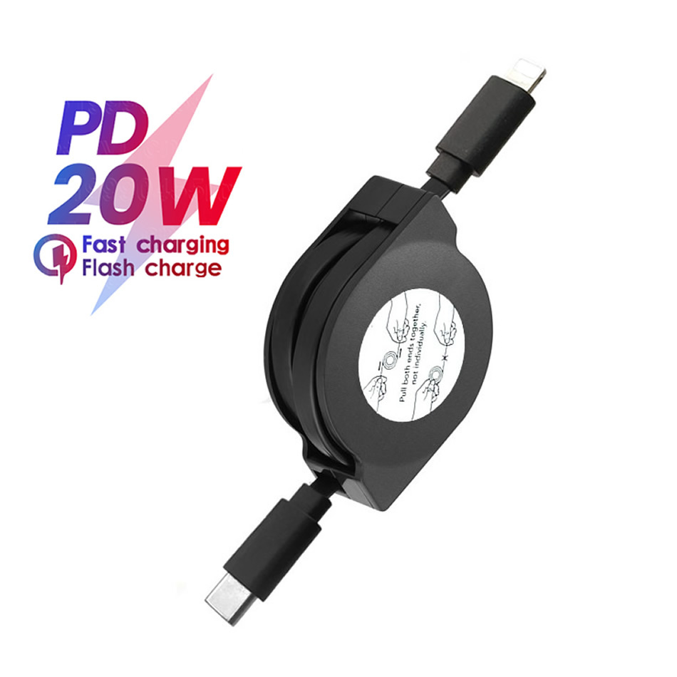 Phone Accessories Online - Cabo Retrátil de Carregamento Rápido PD,