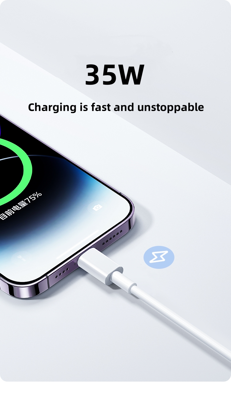 Cabo usb 35w para iphone 14 13 - Phone Accessories Online avaliação e preço